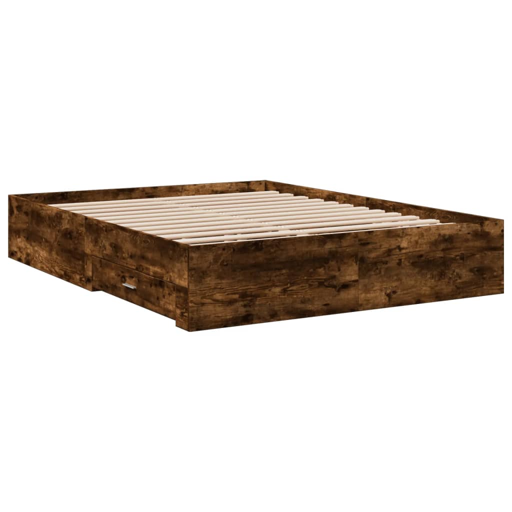 Giroletto Con Cassetti Rovere Fumo 140x200 Cm Legno Multistrato - Image 6