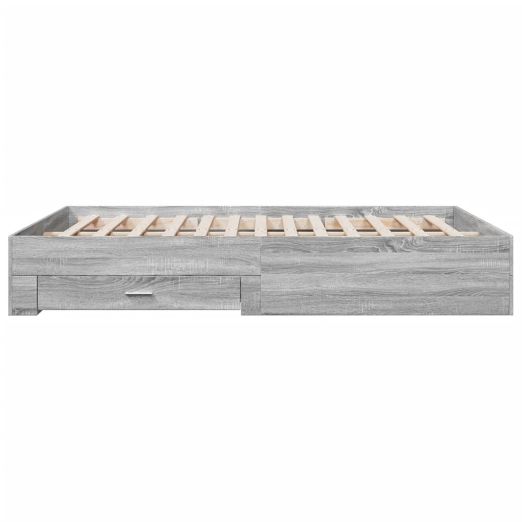 Giroletto Cassetti Grigio Sonoma 140x200 Cm Legno Multistrato - Image 5