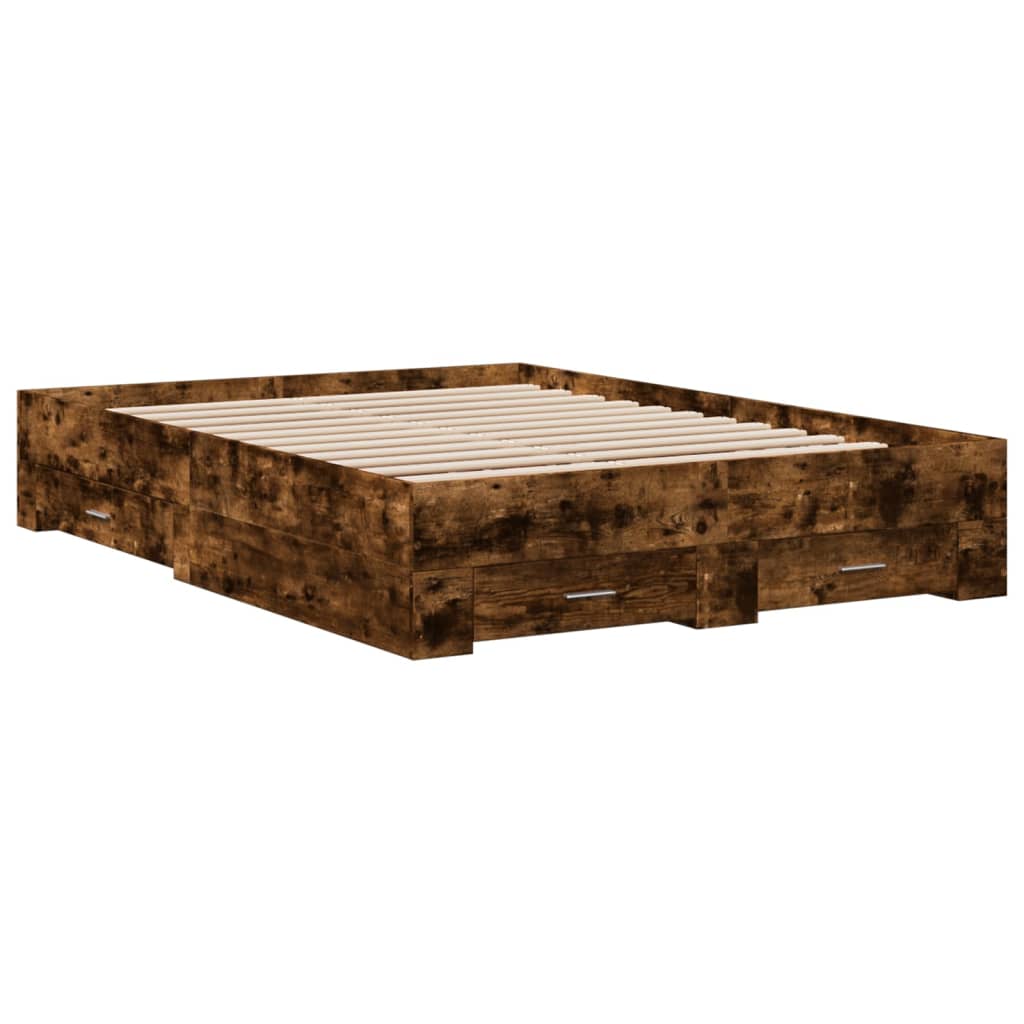 Giroletto Con Cassetti Rovere Fumo 120x200 Cm Legno Multistrato - Image 3