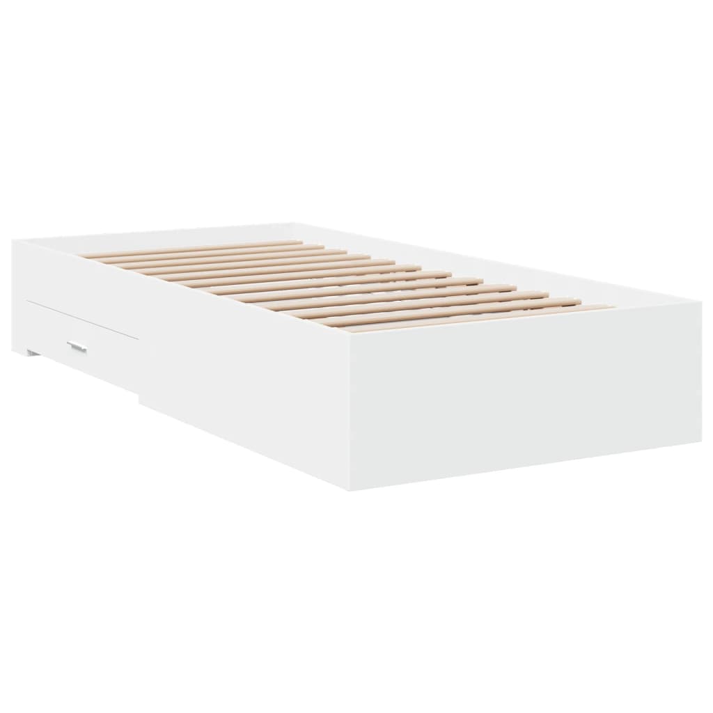 Giroletto Con Cassetti Bianco 100x200 Cm In Legno Multistrato - Image 3