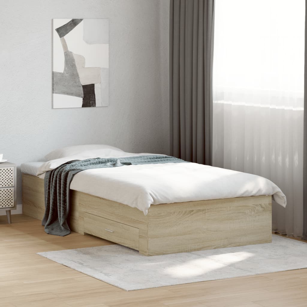 Giroletto Cassetti Rovere Sonoma 100x200 Cm Legno Multistrato