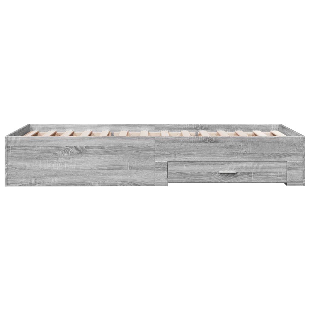 Giroletto Cassetti Grigio Sonoma 90x200 Cm Legno Multistrato - Image 5