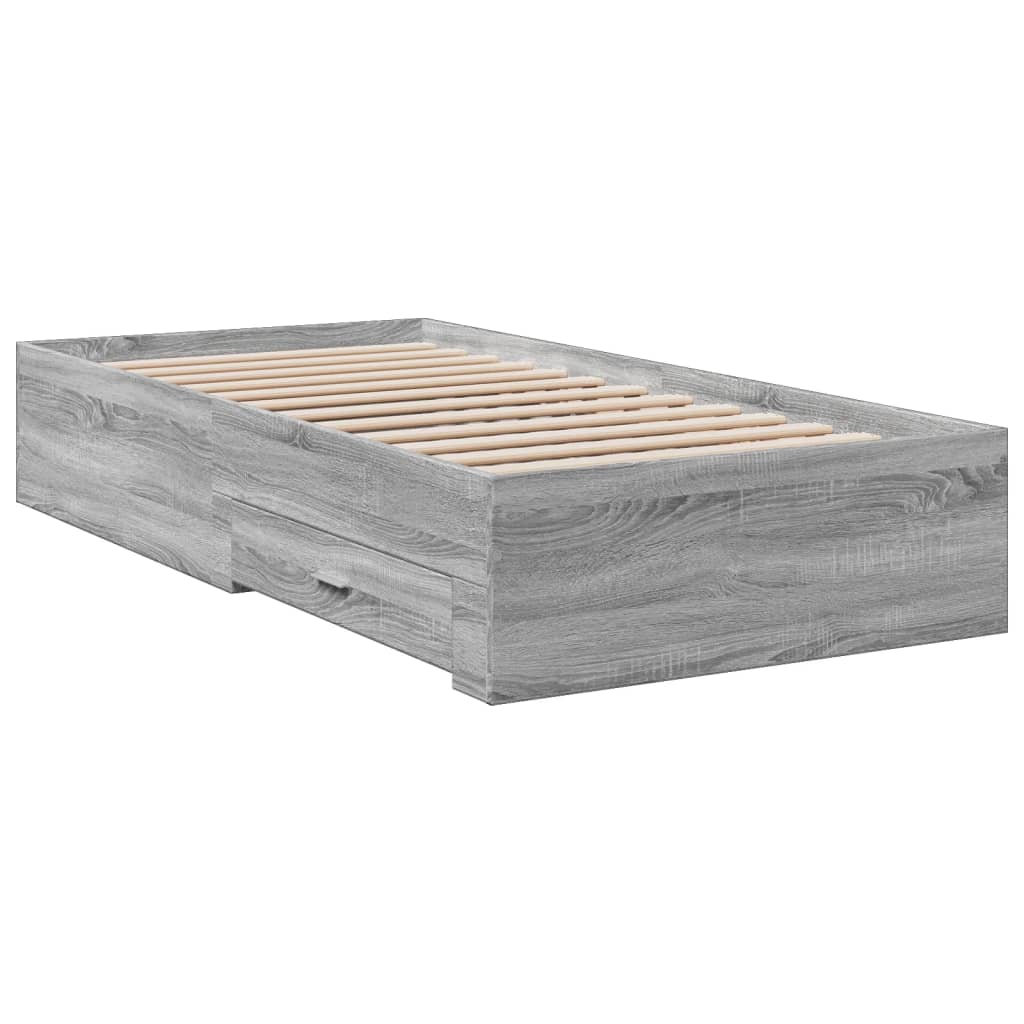 Giroletto Cassetti Grigio Sonoma 90x200 Cm Legno Multistrato - Image 6