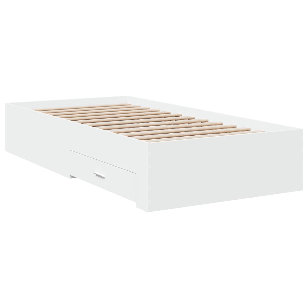 Giroletto Con Cassetti Bianco 90x190 Cm In Legno Multistrato - Image 3