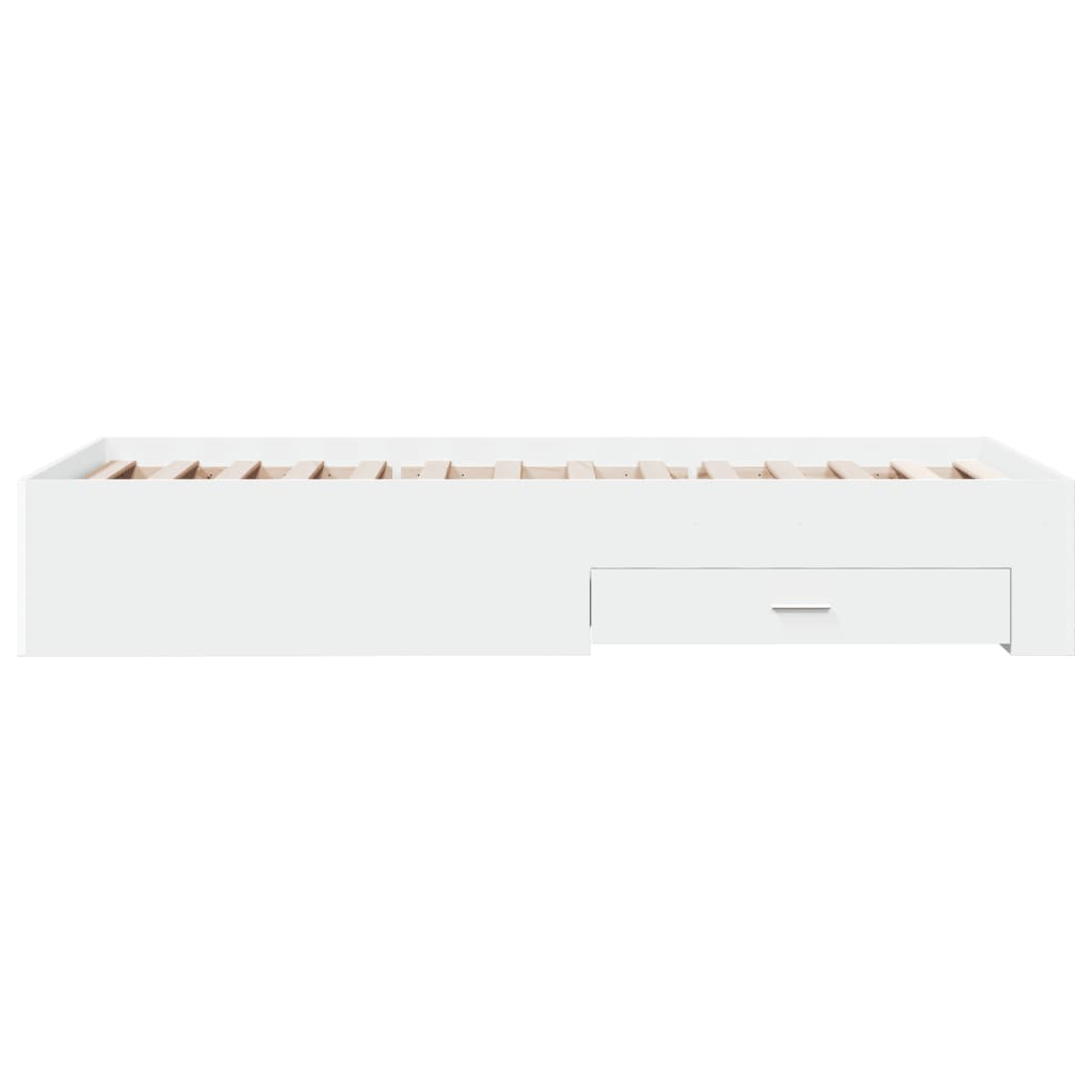 Giroletto Con Cassetti Bianco 90x190 Cm In Legno Multistrato - Image 5