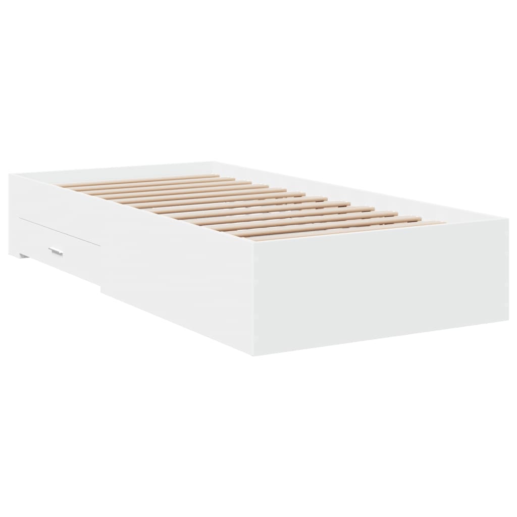 Giroletto Con Cassetti Bianco 90x190 Cm In Legno Multistrato - Image 6