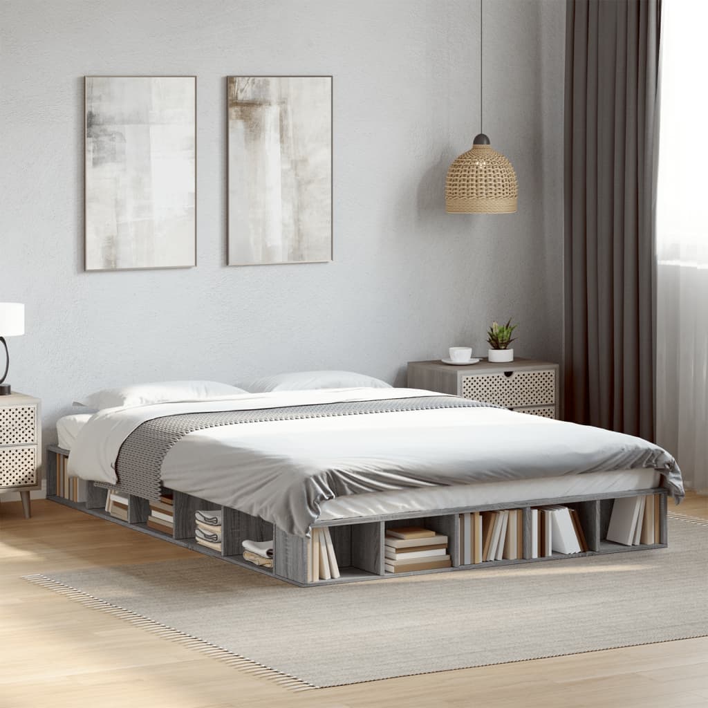 Giroletto Grigio Sonoma 160x200 Cm In Legno Multistrato