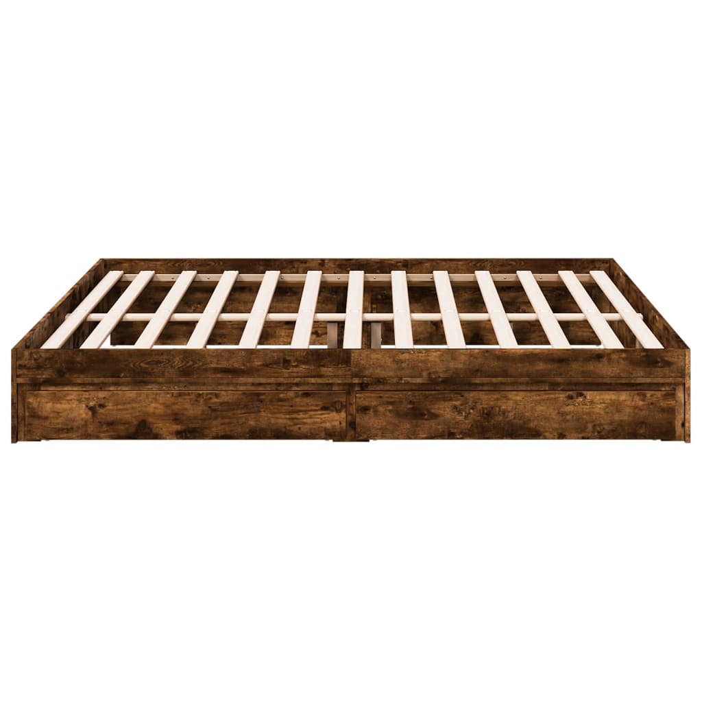 Giroletto Con Cassetti Rovere Fumo 180x200 Cm Legno Multistrato - Image 5