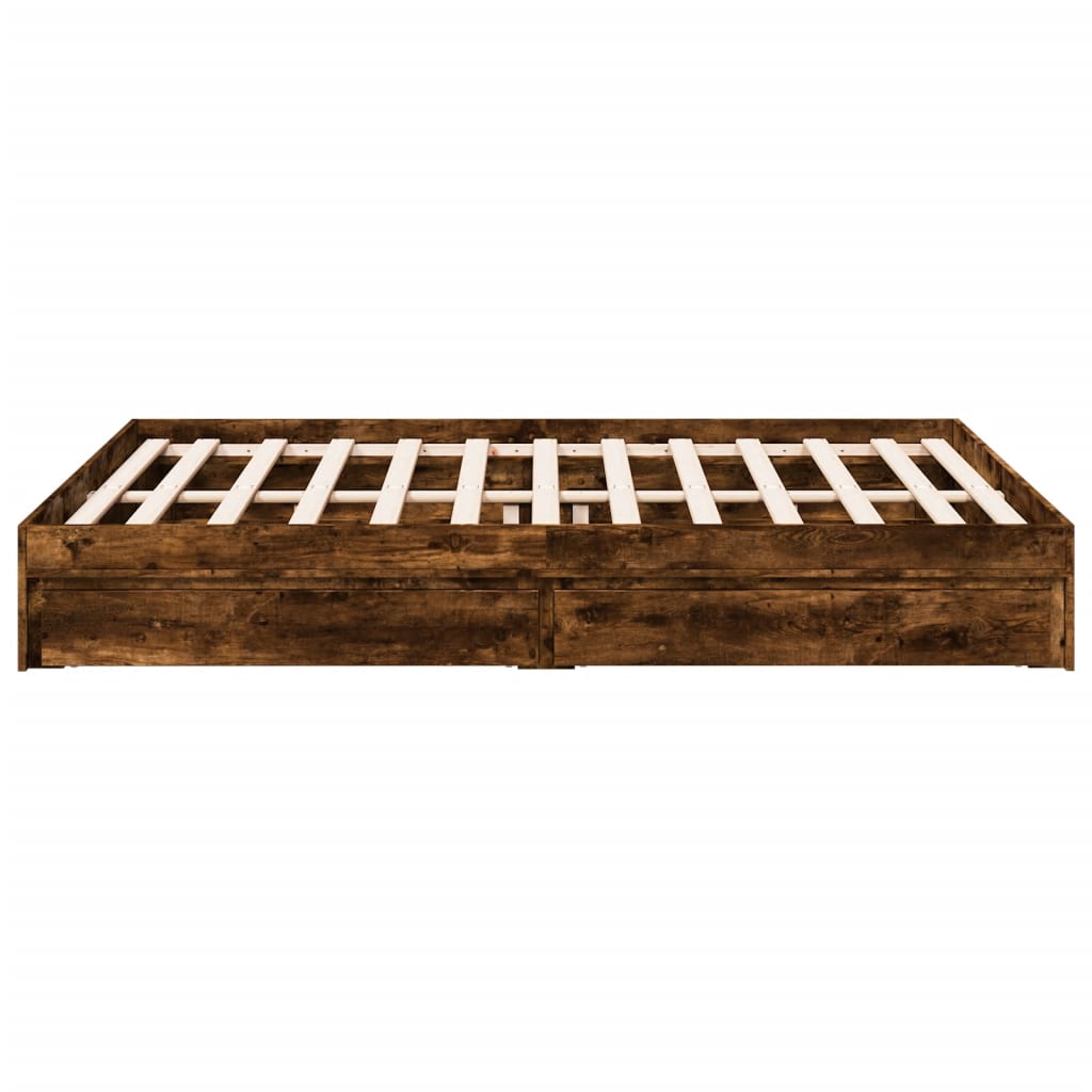 Giroletto Con Cassetti Rovere Fumo 160x200 Cm Legno Multistrato - Image 5