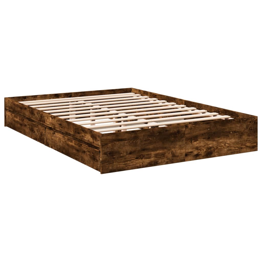 Giroletto Con Cassetti Rovere Fumo 150x200 Cm Legno Multistrato - Image 6