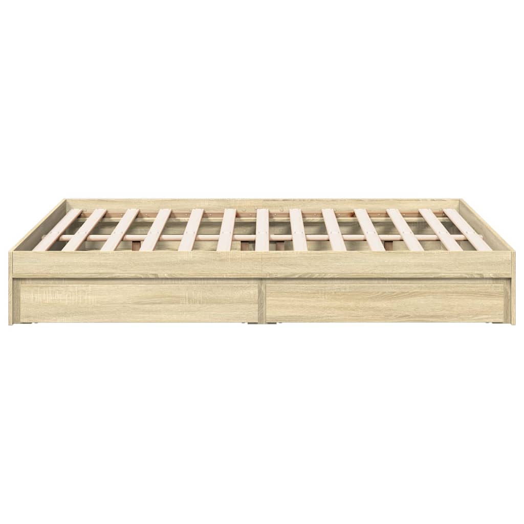 Giroletto Cassetti Rovere Sonoma 140x200 Cm Legno Multistrato - Image 5