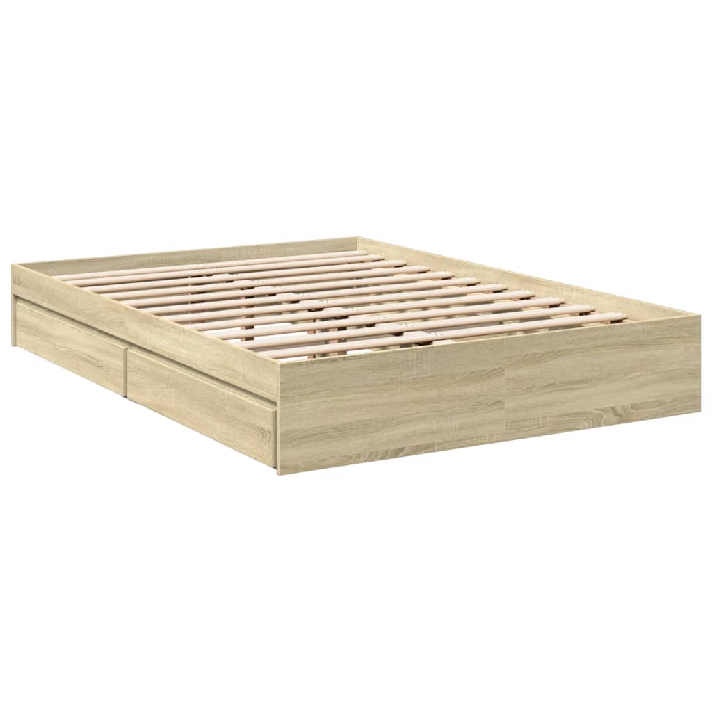 Giroletto Cassetti Rovere Sonoma 140x200 Cm Legno Multistrato - Image 6