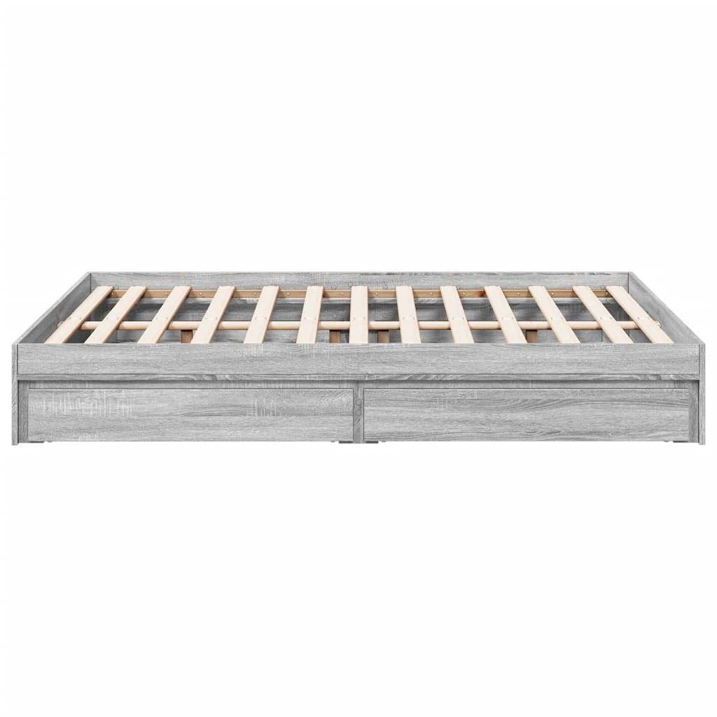 Giroletto Cassetti Grigio Sonoma 120x200 Cm Legno Multistrato - Image 5