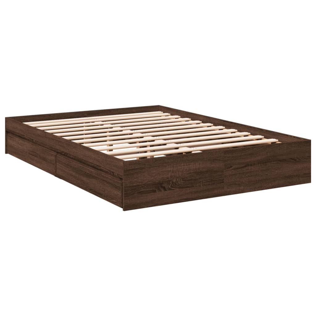 Giroletto Cassetti Rovere Marrone 120x200 Cm Legno Multistrato - Image 3