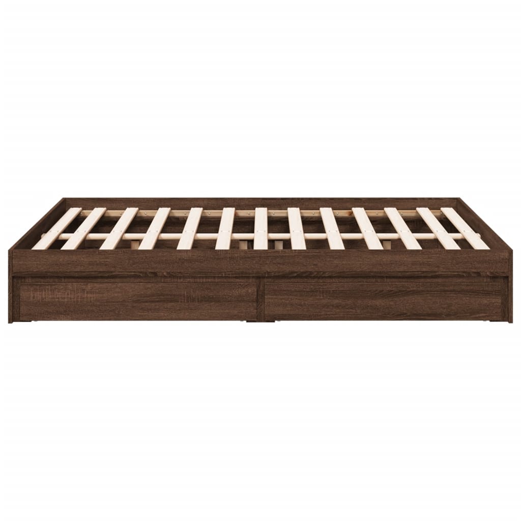 Giroletto Cassetti Rovere Marrone 120x200 Cm Legno Multistrato - Image 5