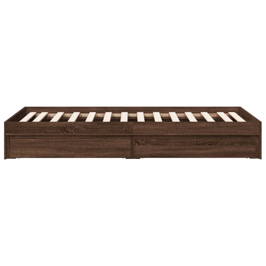 Giroletto Cassetti Rovere Marrone 100x200 Cm Legno Multistrato - Image 5