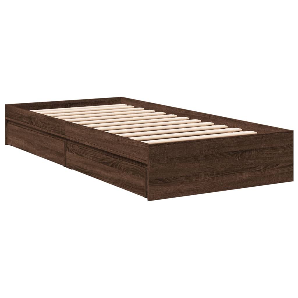 Giroletto Cassetti Rovere Marrone 100x200 Cm Legno Multistrato - Image 6