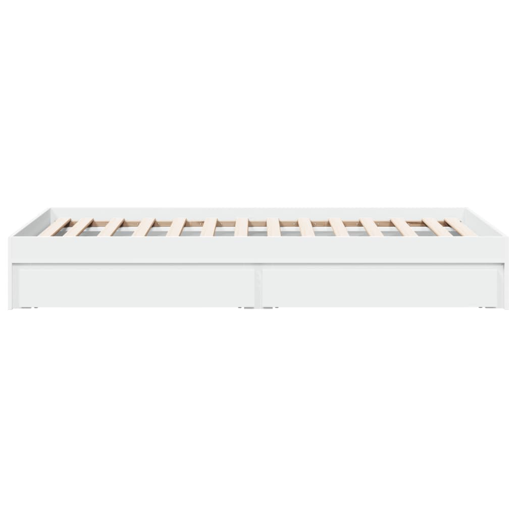 Giroletto Con Cassetti Bianco 90x200 Cm In Legno Multistrato - Image 5