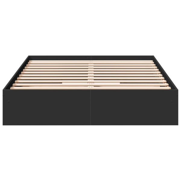 Giroletto Con Cassetti Nero 135x190 Cm In Legno Multistrato - Image 4