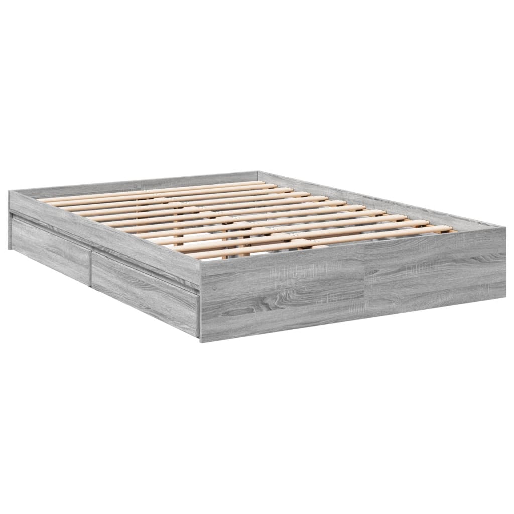 Giroletto Cassetti Grigio Sonoma 120x190 Cm Legno Multistrato - Image 3