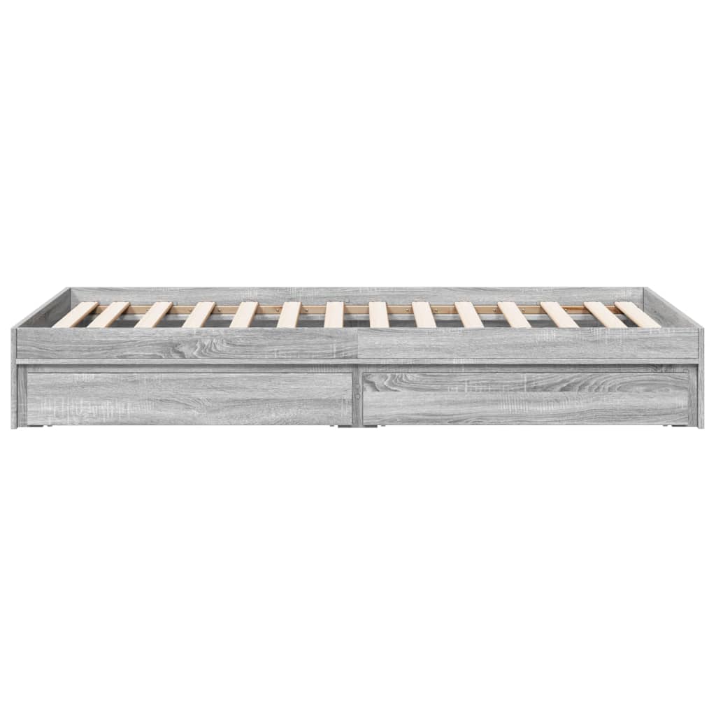 Giroletto Cassetti Grigio Sonoma 90x190 Cm Legno Multistrato - Image 5