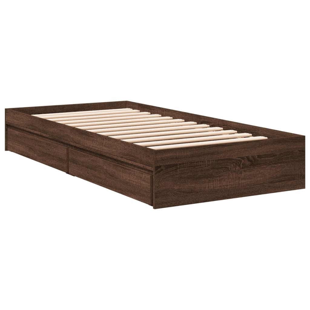 Giroletto Cassetti Rovere Marrone 90x190 Cm Legno Multistrato - Image 6