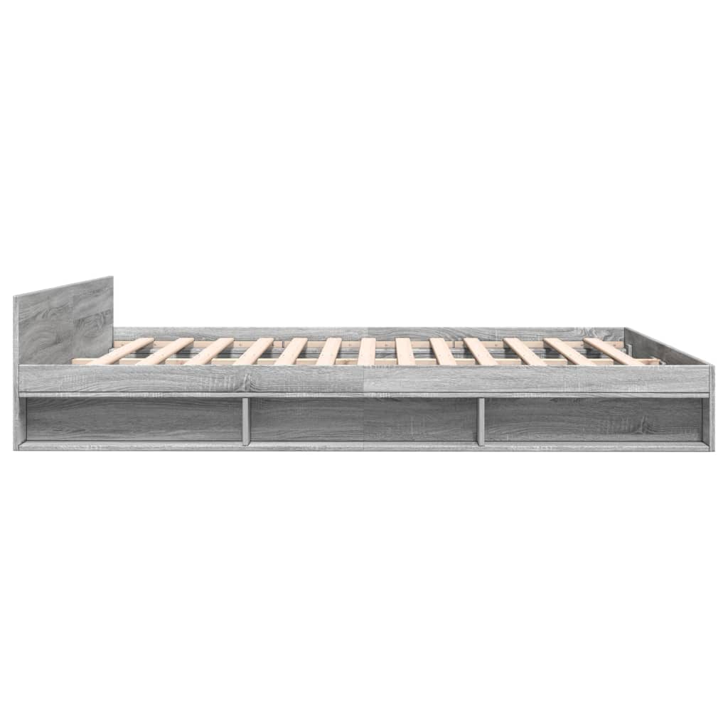 Giroletto Cassetti Grigio Sonoma 180x200 Cm Legno Multistrato - Image 5