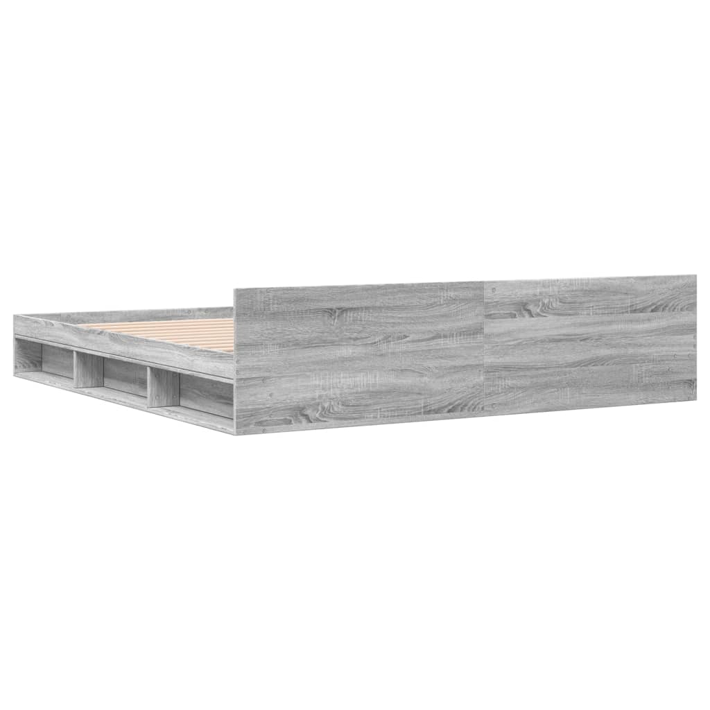 Giroletto Cassetti Grigio Sonoma 180x200 Cm Legno Multistrato - Image 6
