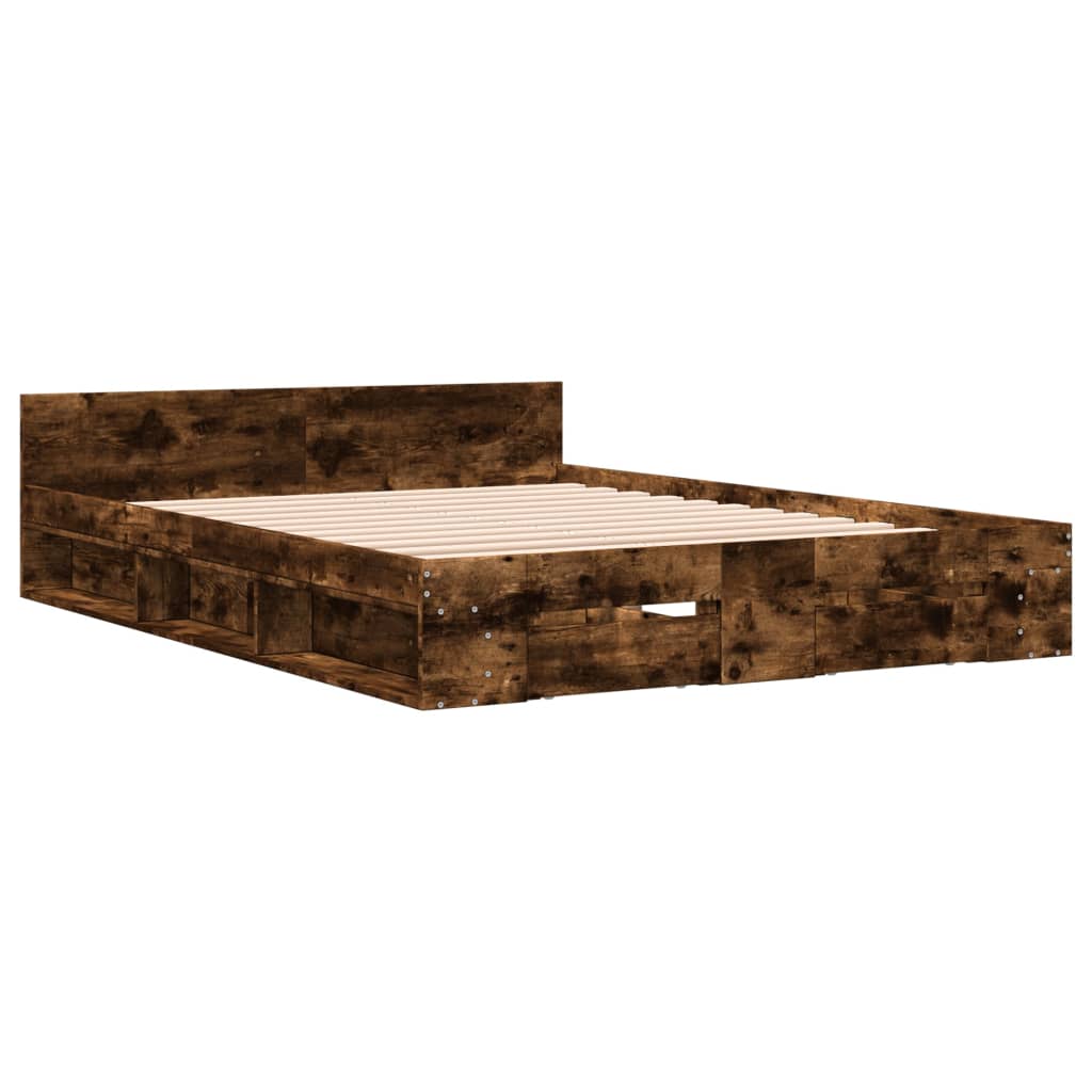 Giroletto Con Cassetti Rovere Fumo 150x200 Cm Legno Multistrato - Image 3