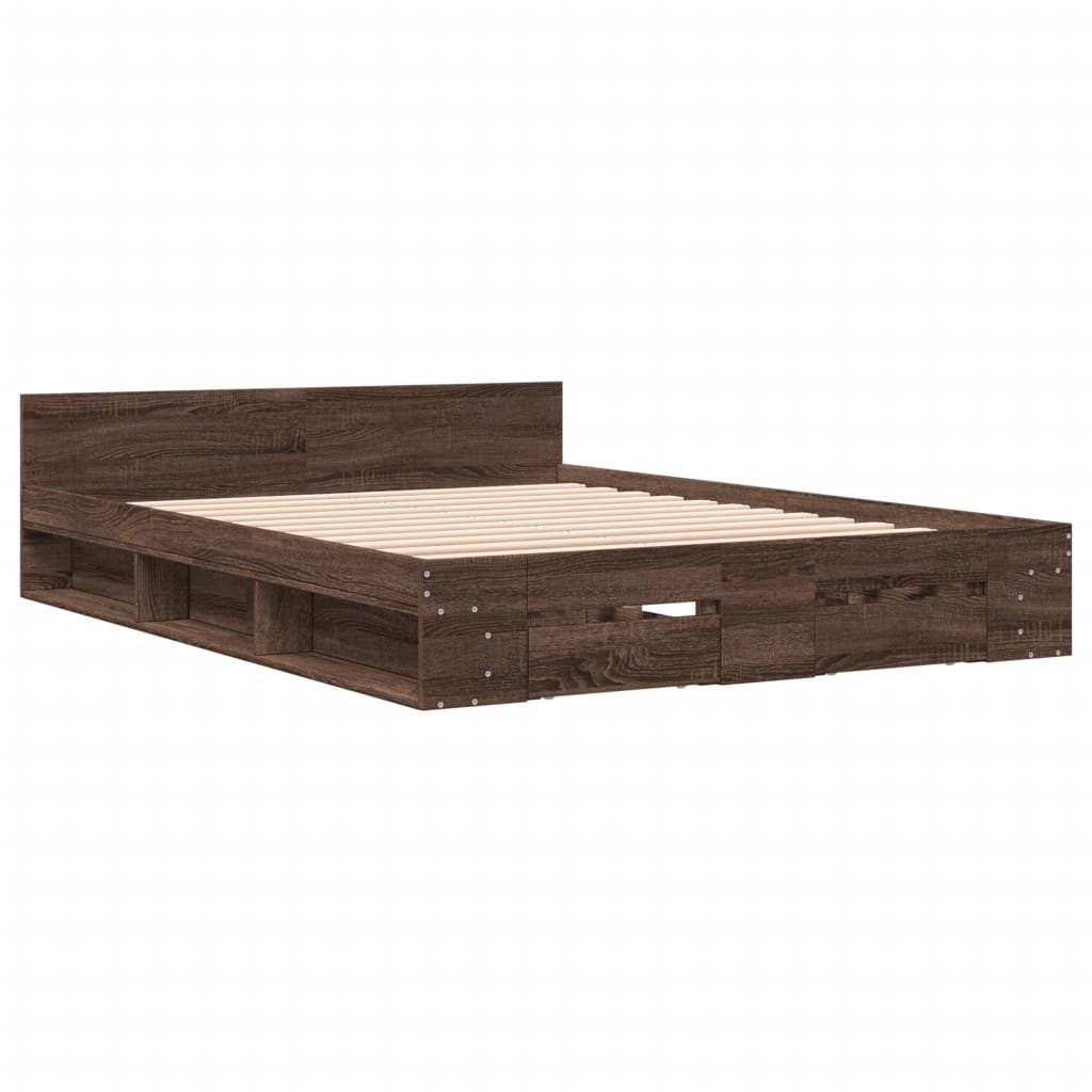 Giroletto Cassetti Rovere Marrone 150x200 Cm Legno Multistrato - Image 3