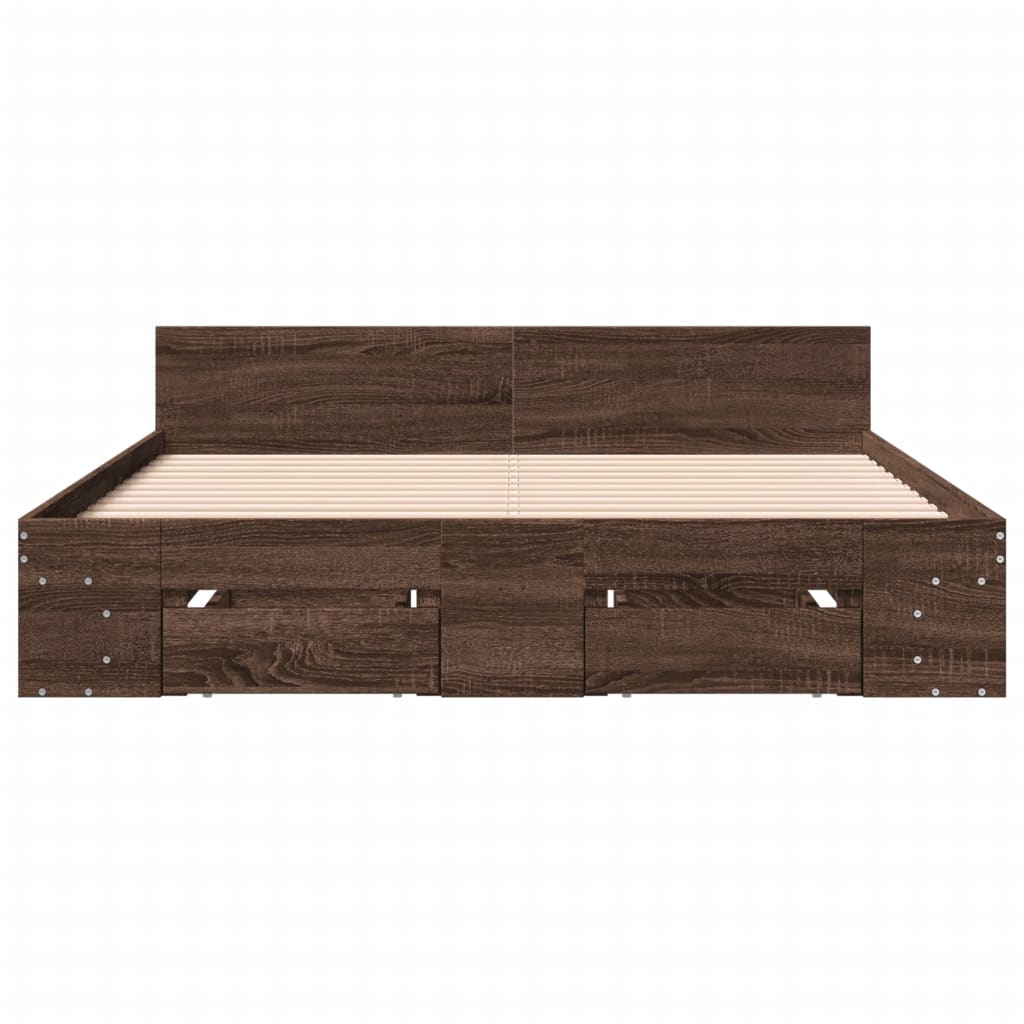 Giroletto Cassetti Rovere Marrone 150x200 Cm Legno Multistrato - Image 4