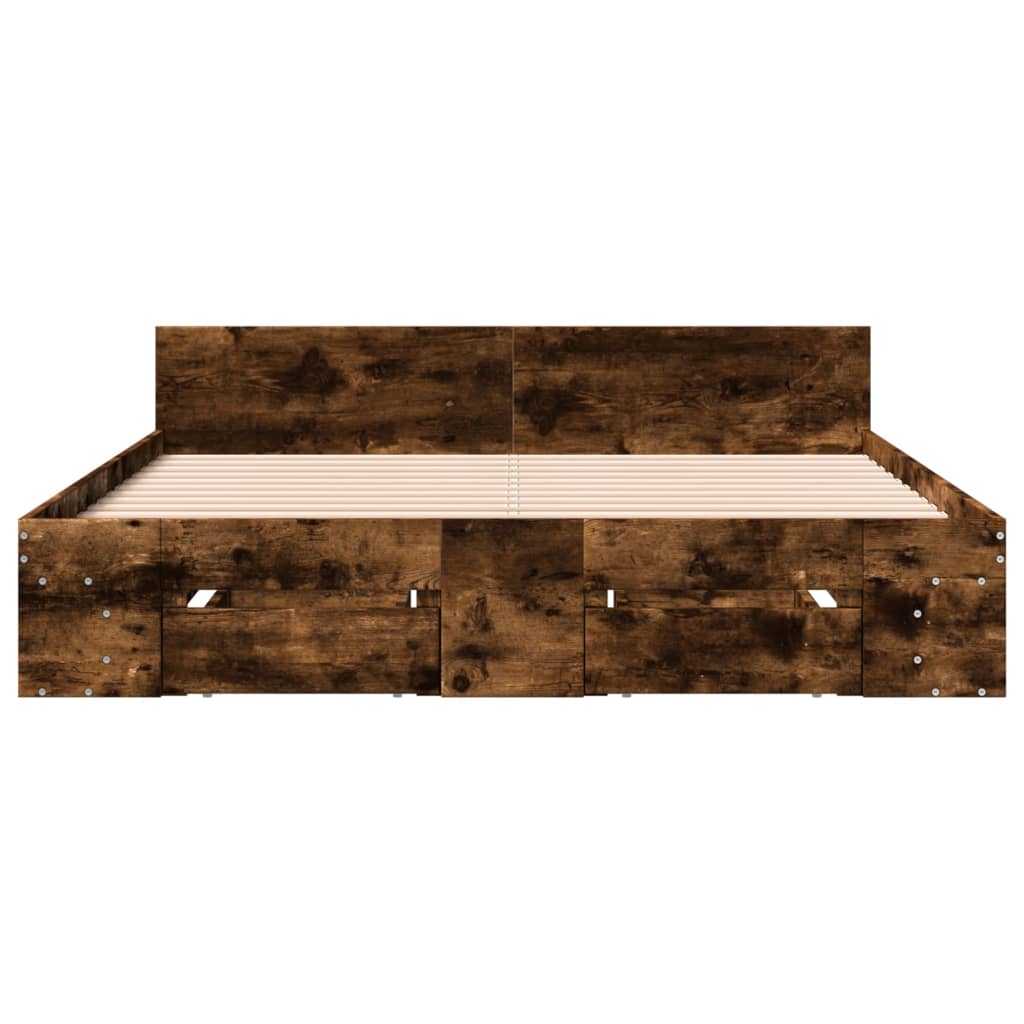 Giroletto Con Cassetti Rovere Fumo 140x200 Cm Legno Multistrato - Image 4