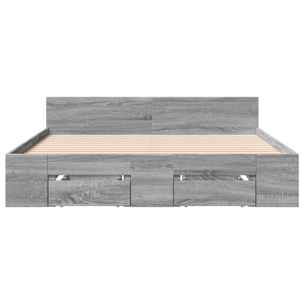 Giroletto Cassetti Grigio Sonoma 120x200 Cm Legno Multistrato - Image 4