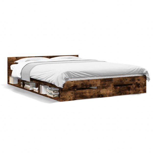 Giroletto Con Cassetti Rovere Fumo 120x190 Cm Legno Multistrato - Image 2
