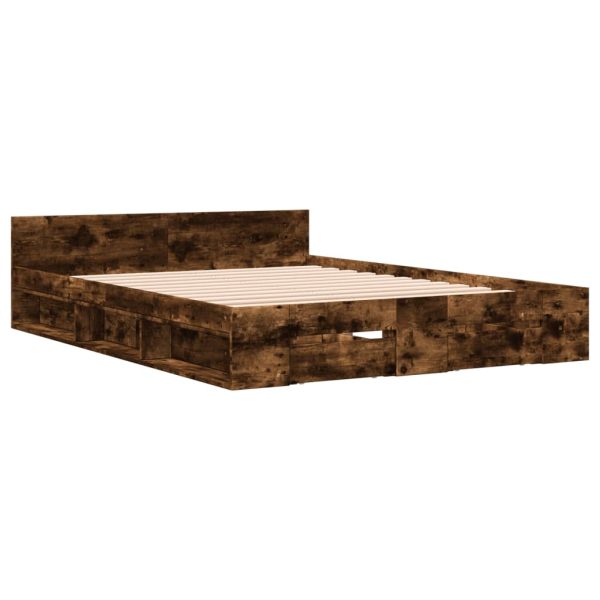 Giroletto Con Cassetti Rovere Fumo 120x190 Cm Legno Multistrato - Image 3