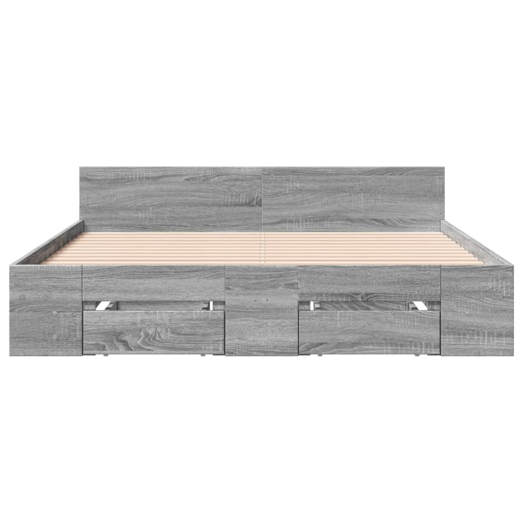 Giroletto Cassetti Grigio Sonoma 120x190 Cm Legno Multistrato - Image 4
