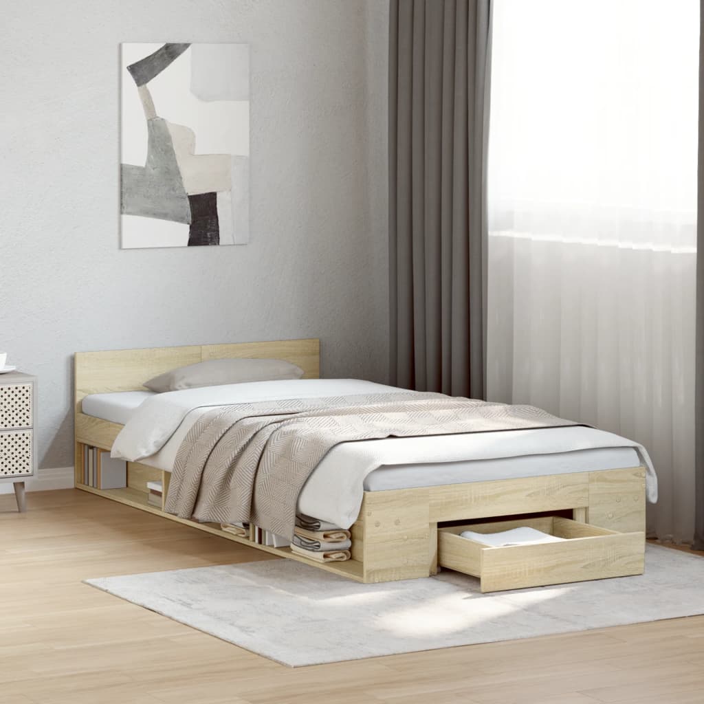 Giroletto Cassetto Rovere Sonoma 90x190 Cm Legno Multistrato
