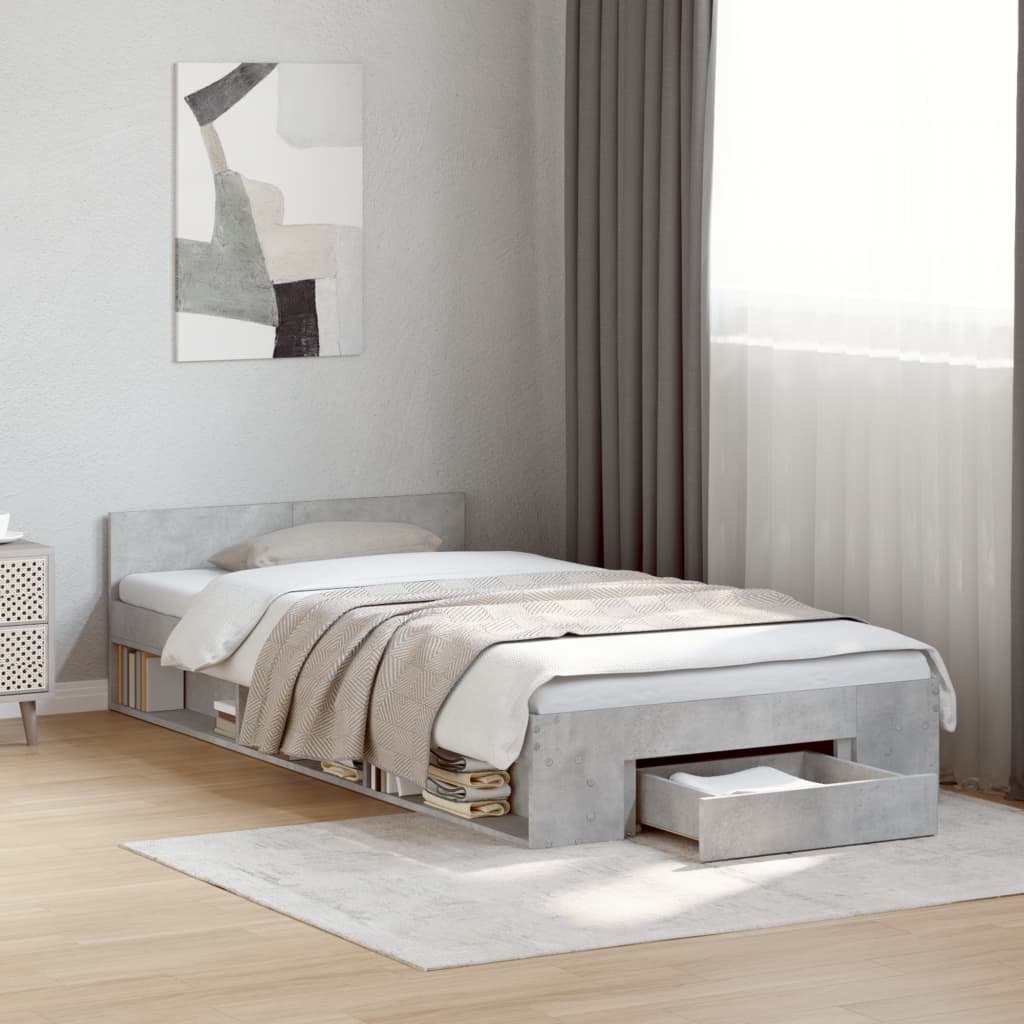 Giroletto Cassetto Grigio Cemento 100x200 Cm Legno Multistrato