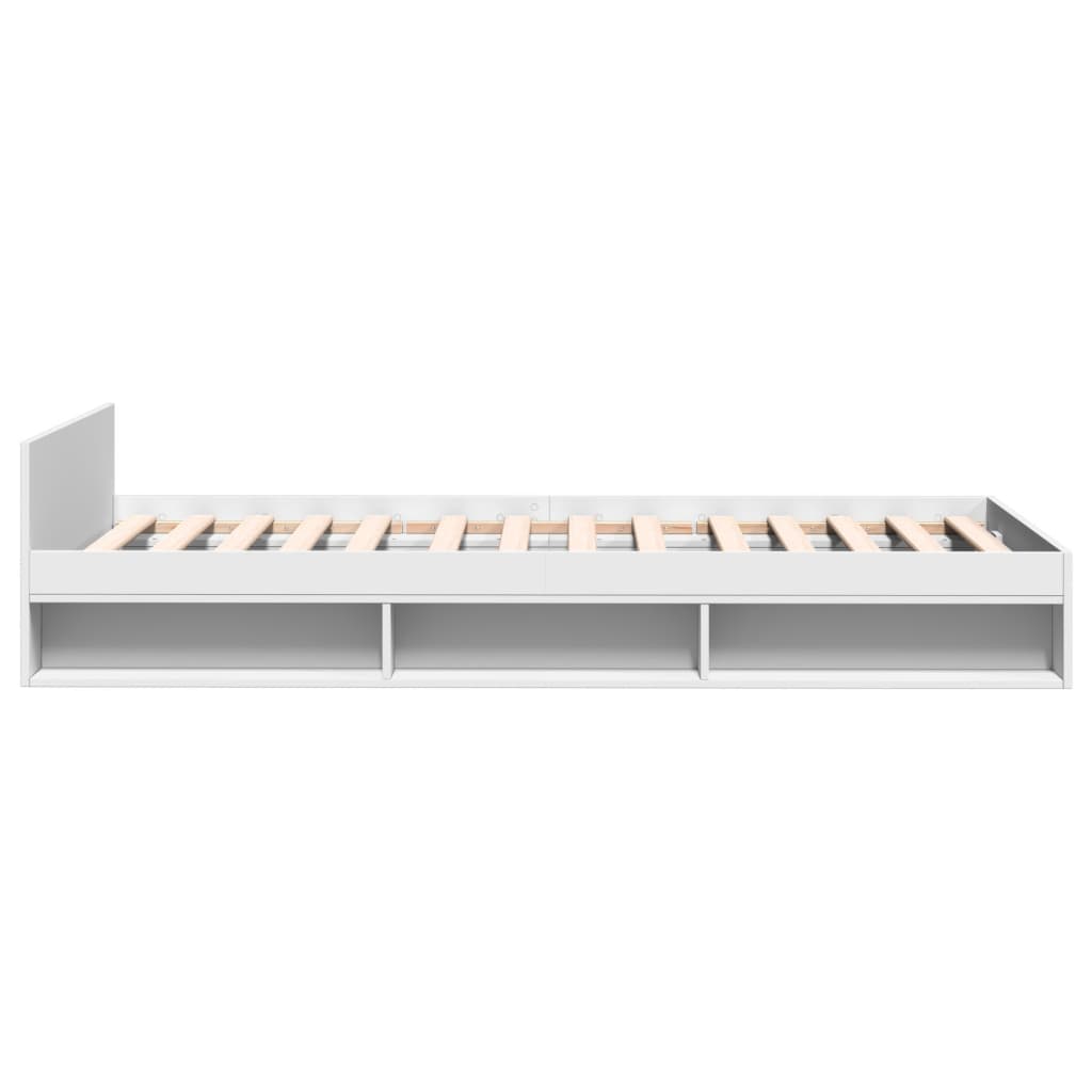 Giroletto Con Cassetto Bianco 90x200 Cm In Legno Multistrato - Image 5