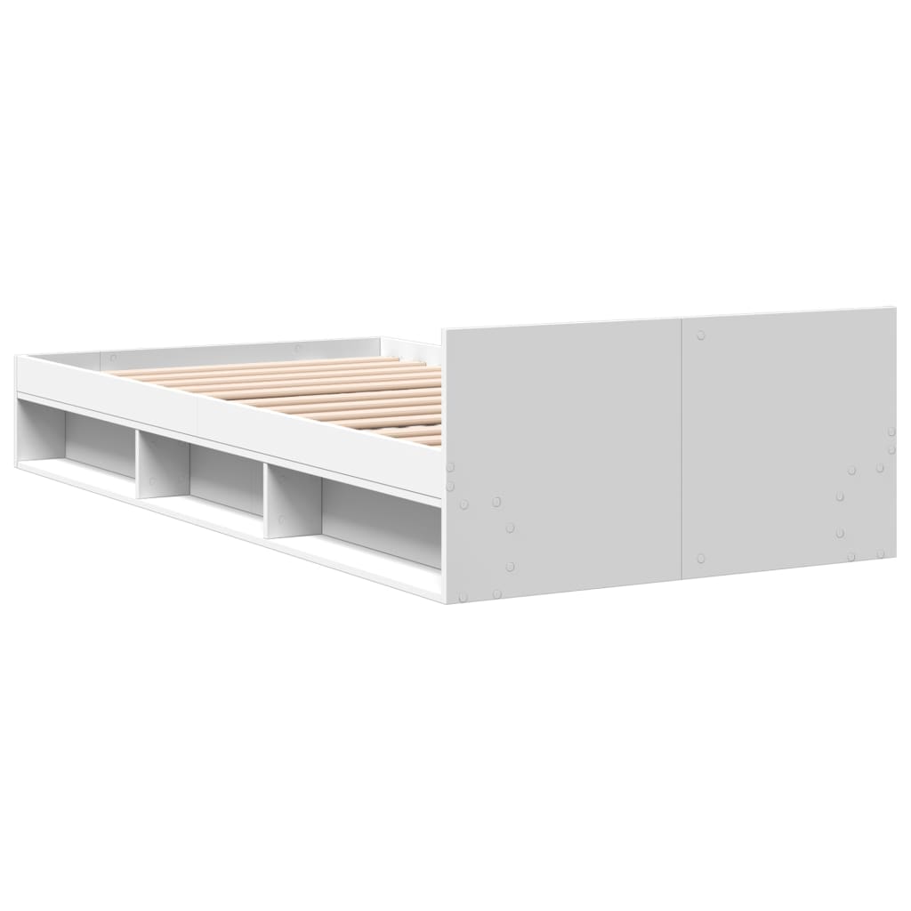 Giroletto Con Cassetto Bianco 90x200 Cm In Legno Multistrato - Image 6