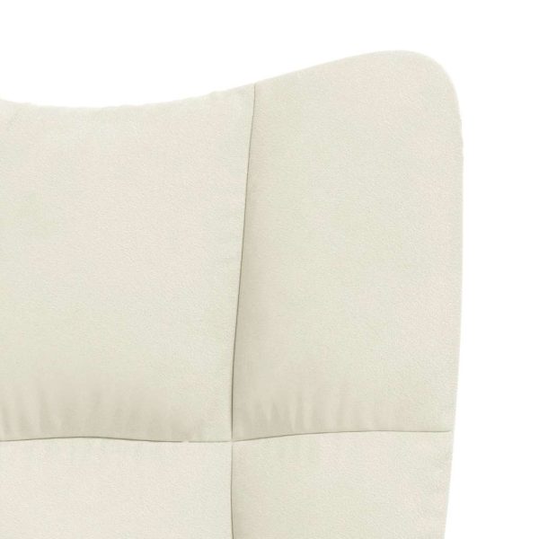 Sedia Relax Bianco Crema Velluto - Image 6