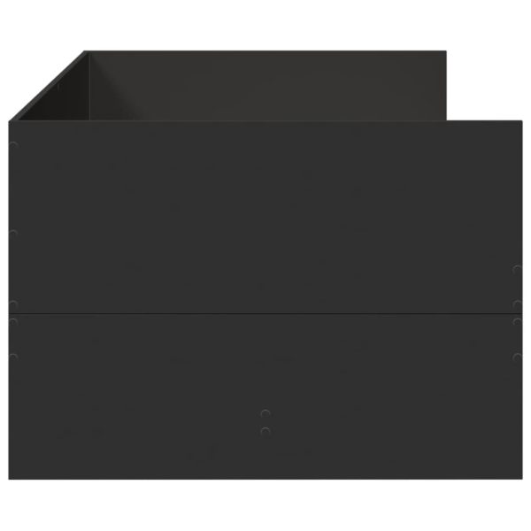 Divano Letto Con Cassetti Senza Materasso Nero 75x190 cm - Image 5