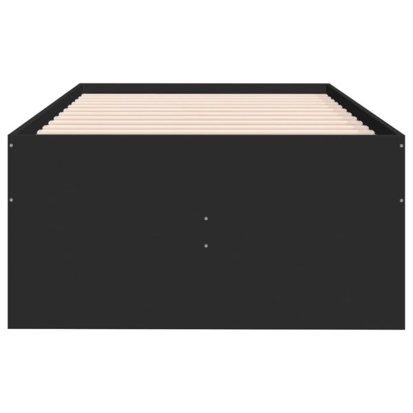 Divano Letto Con Cassetti Senza Materasso Nero 90x200 cm - Image 5