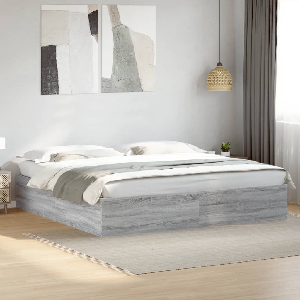 Giroletto Grigio Sonoma 180x200 Cm In Legno Multistrato