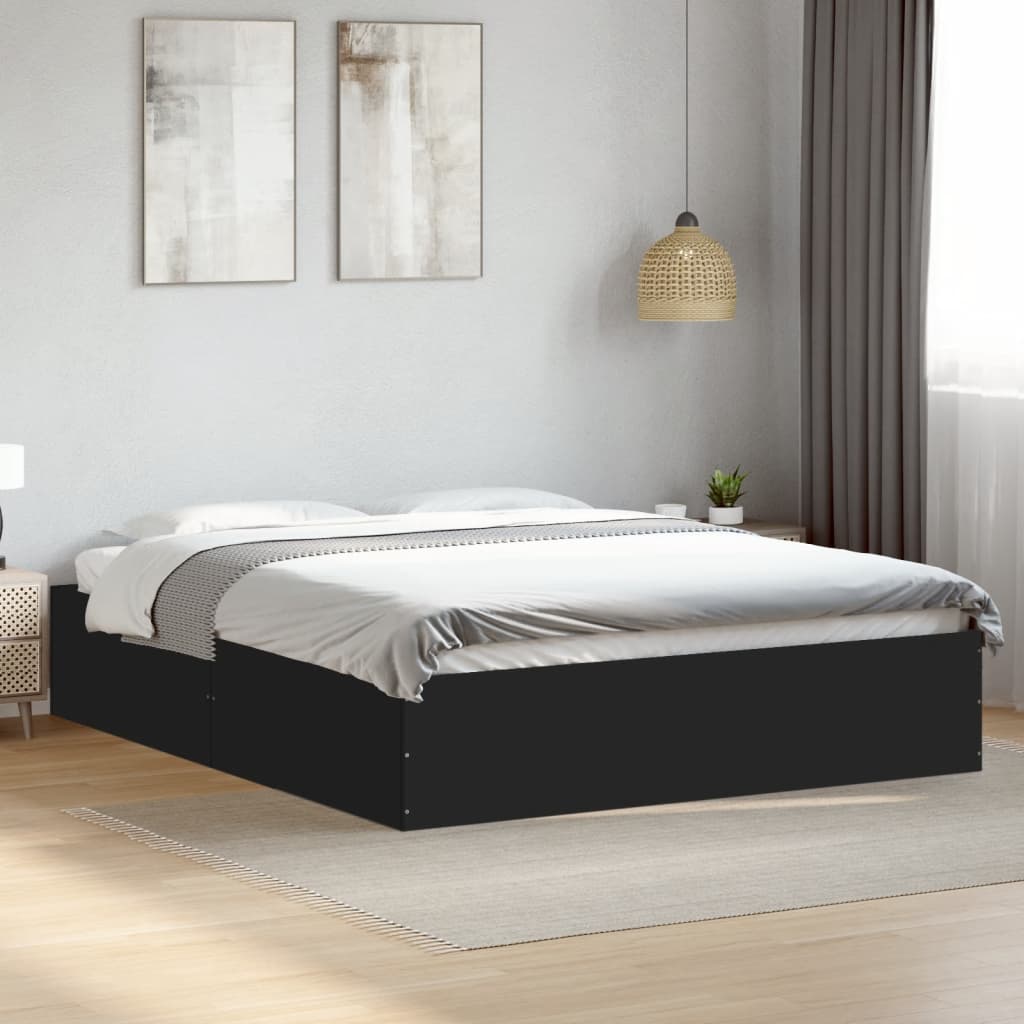 Giroletto Nero 160x200 Cm In Legno Multistrato