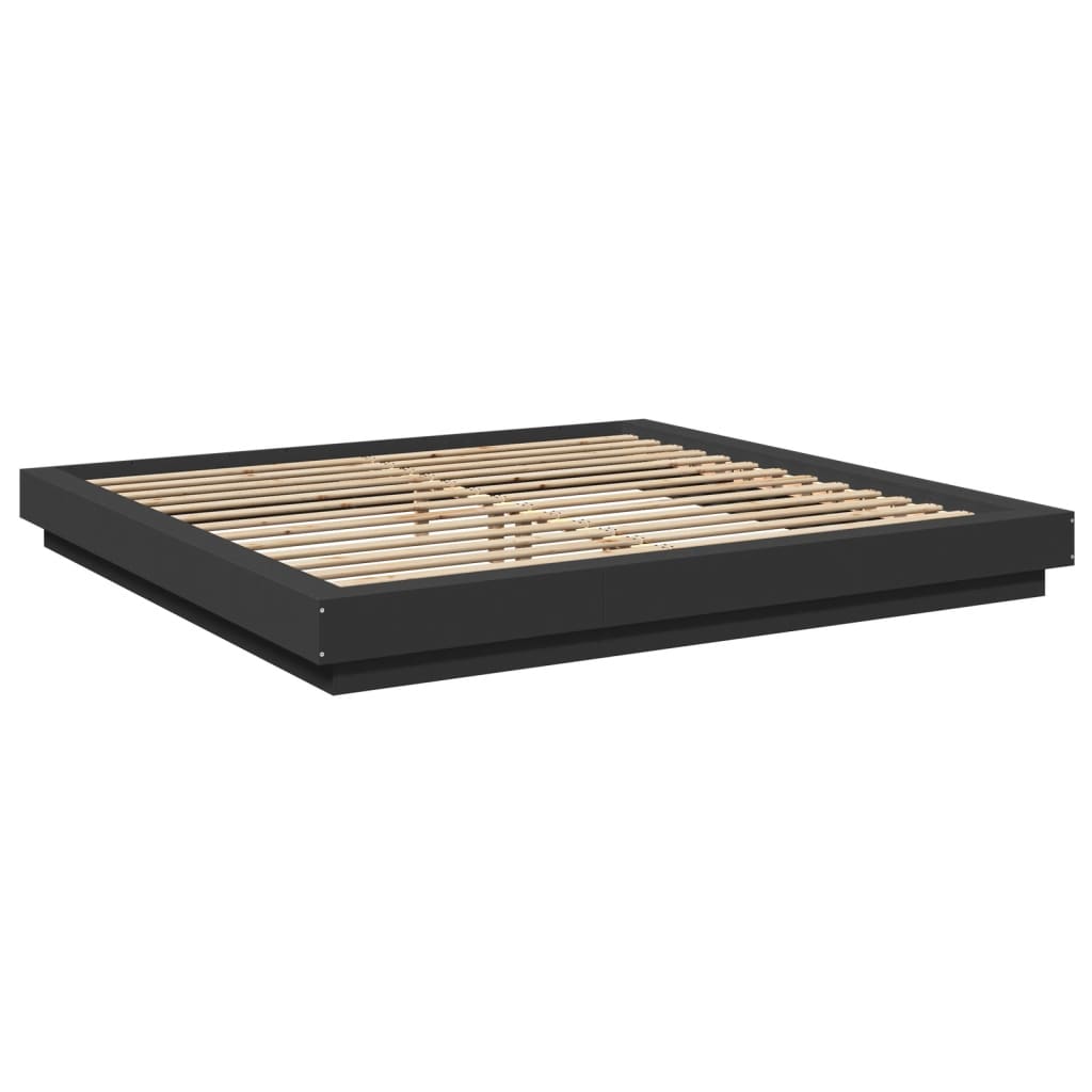 Giroletto Con Luci Led Nero 200x200 Cm In Legno Multistrato - Image 3