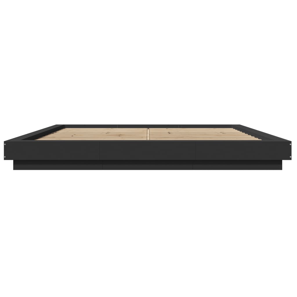 Giroletto Con Luci Led Nero 200x200 Cm In Legno Multistrato - Image 5