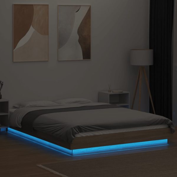 Giroletto Luci Led Rovere Sonoma 140x200 Cm Legno Multistrato - Image 4