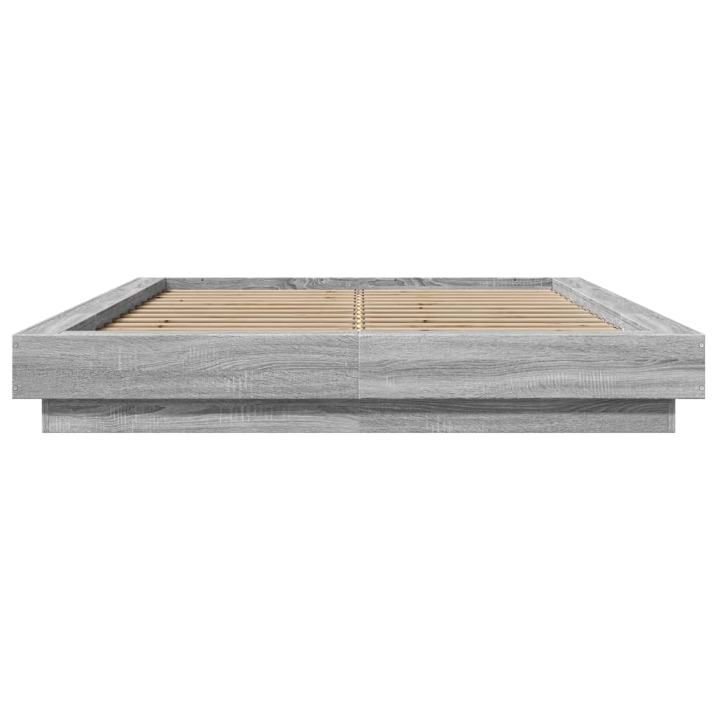 Giroletto Luci Led Grigio Sonoma 140x200 Cm Legno Multistrato - Image 5