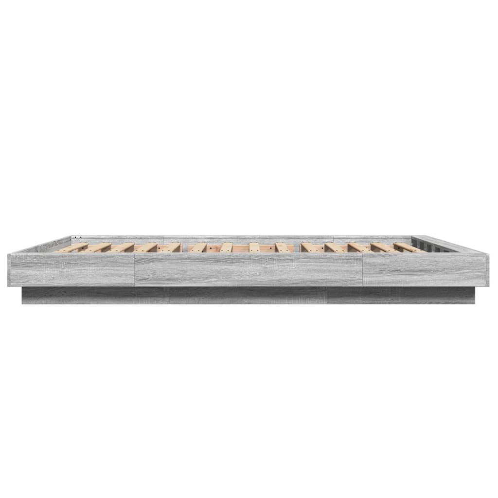 Giroletto Luci Led Grigio Sonoma 140x200 Cm Legno Multistrato - Image 6